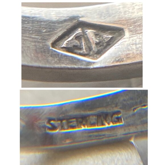 VTG Judith Jack Sterling Silver 925 Art Deco Style Oval Garnet Marcasite Ring - Picture 9 of 16